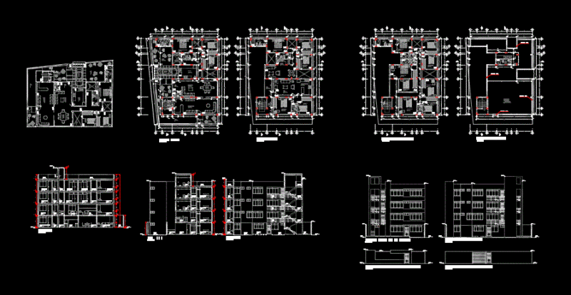 Multi-Family Home DWG Block for AutoCAD