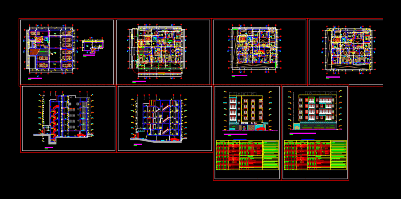 Multi-Family Home DWG Block for AutoCAD