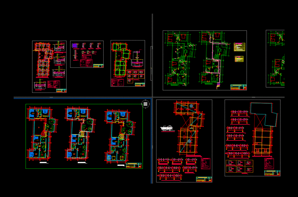 Multi-Family Home DWG Block for AutoCAD
