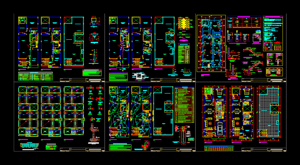 Multi-Family Home DWG Block for AutoCAD