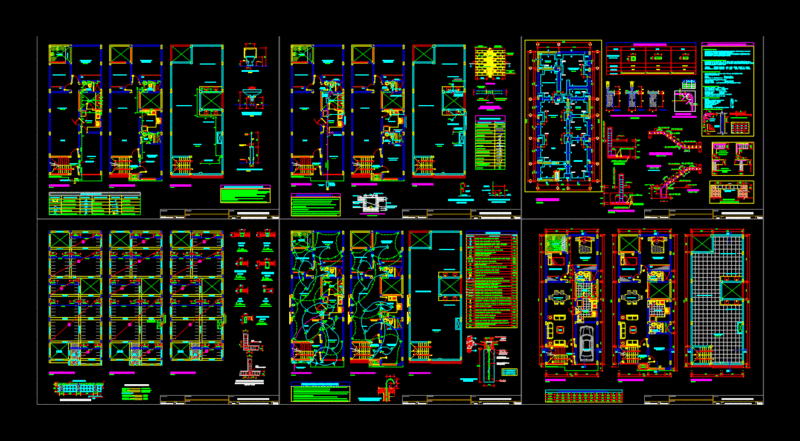 Multi-Family Home DWG Block for AutoCAD