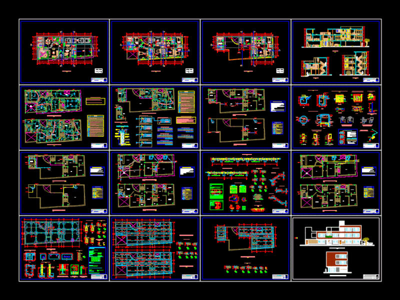 Multi-Family Home DWG Full Project for AutoCAD