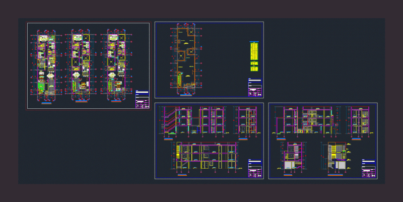 Multi-Family Home DWG Plan for AutoCAD
