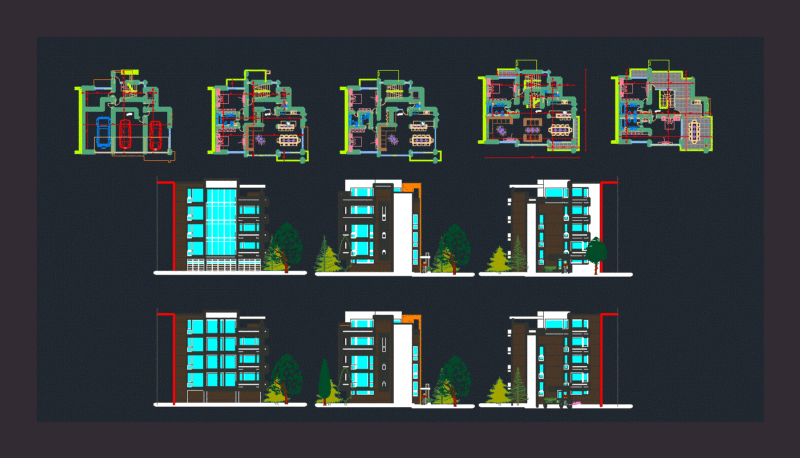 Multi-Family Home DWG Plan for AutoCAD