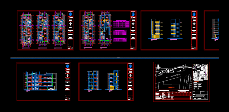Multi-Family Home DWG Section for AutoCAD