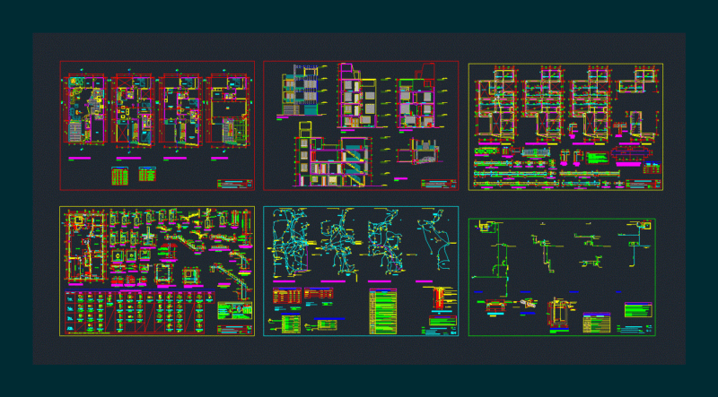 Multi-Family Home DWG Section for AutoCAD