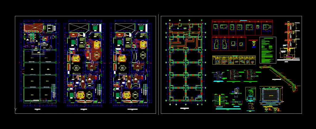 Multi Family Housing Complete DWG Section for AutoCAD