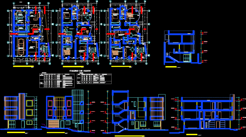 Multi Family Housing DWG Block for AutoCAD