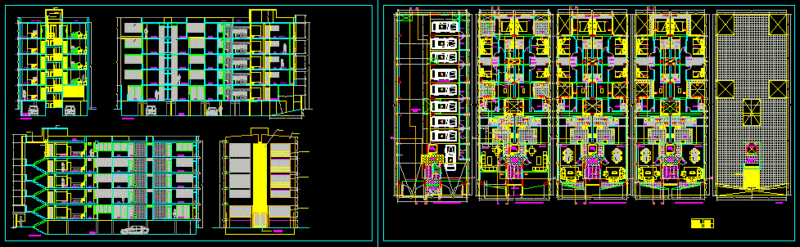 Multi Family Housing DWG Block for AutoCAD