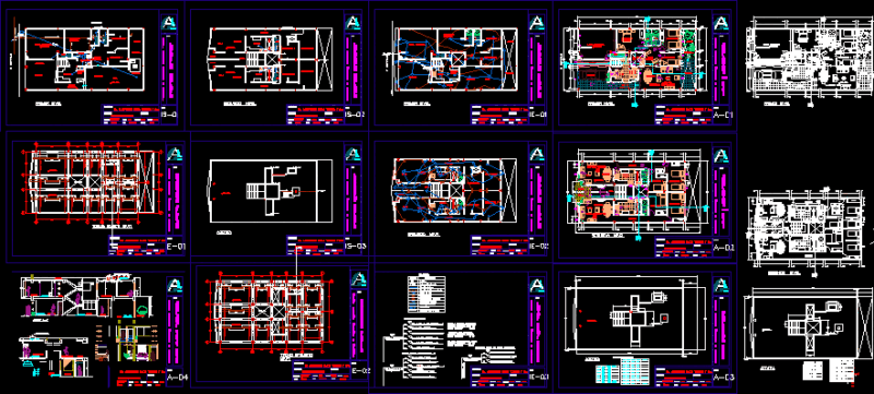 Multi Family Housing DWG Section for AutoCAD