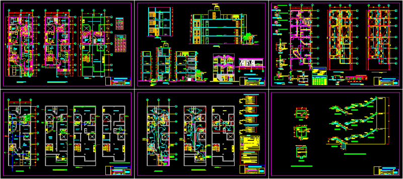 Multi Family Housing DWG Section for AutoCAD