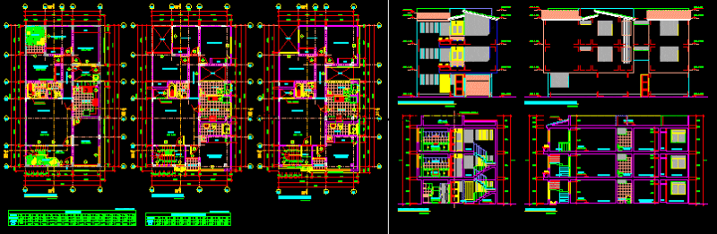 Multi Family Housing DWG Section for AutoCAD