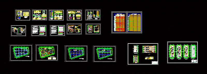 Multi Housing 2 Level DWG Section for AutoCAD