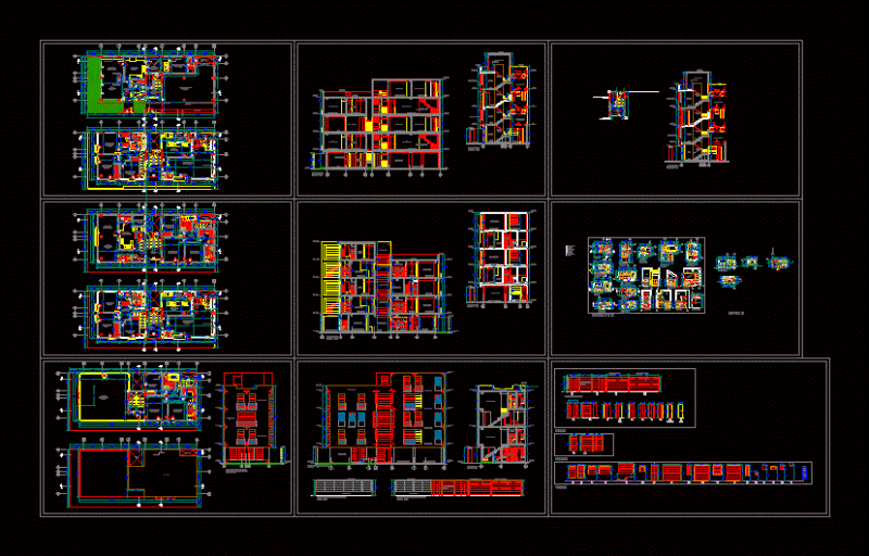 Multi Housing -Duplex DWG Full Project for AutoCAD