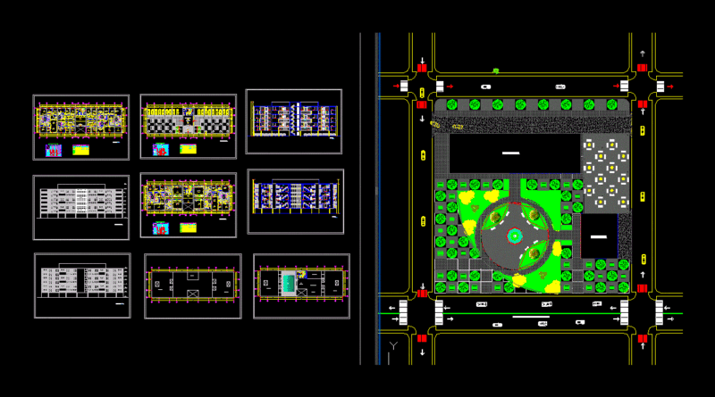 Multi Housing Block DWG Block for AutoCAD
