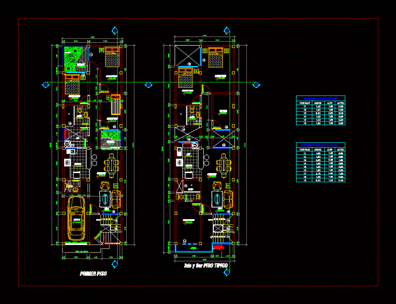 Multi Housing DWG Block for AutoCAD