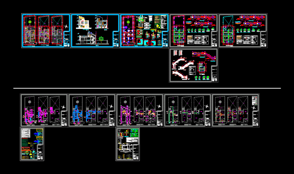 Multi Housing DWG Full Project for AutoCAD