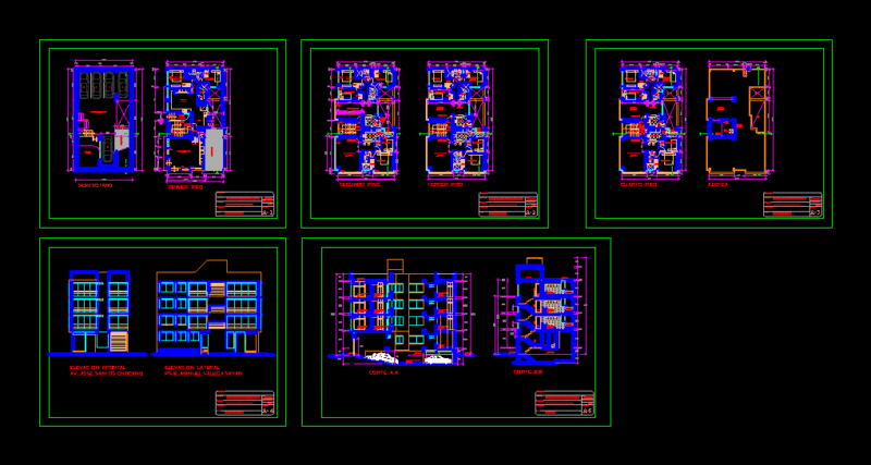 Multi Housing DWG Plan for AutoCAD