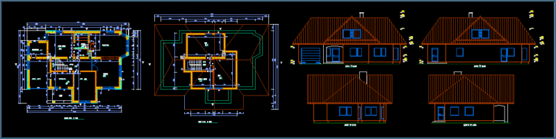 Multi Project Villa DWG Full Project for AutoCAD