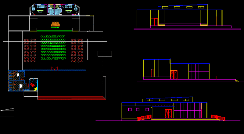 Multi Purpose Room DWG Elevation for AutoCAD