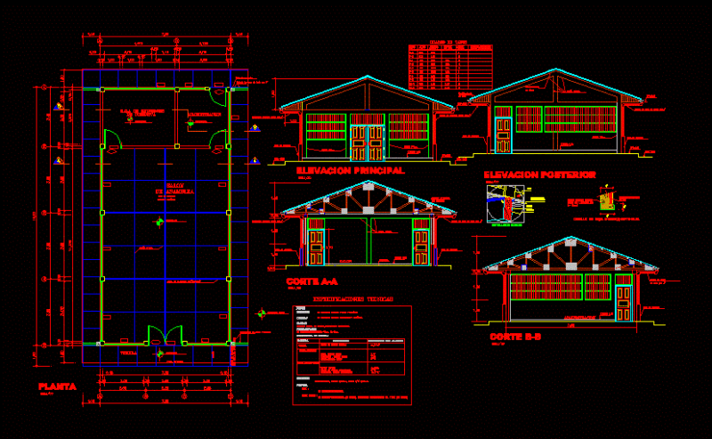 Multi-Purpose Room DWG Plan for AutoCAD