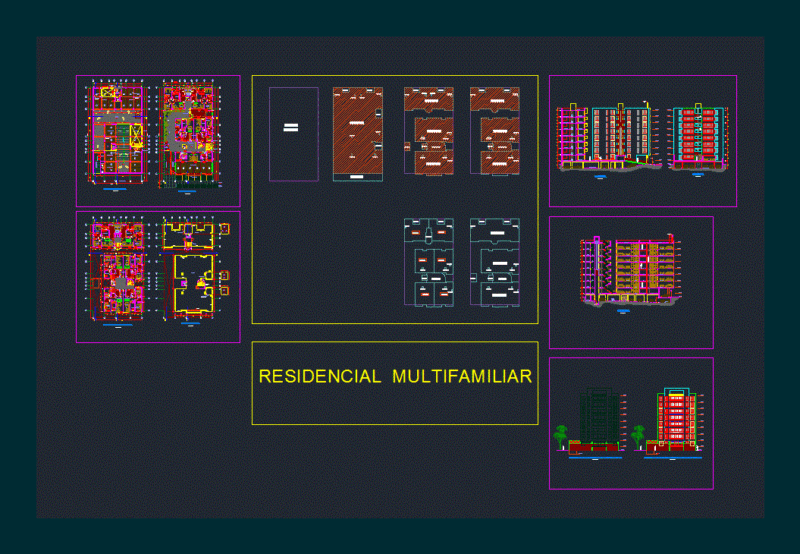 Multifamiliar DWG Block for AutoCAD