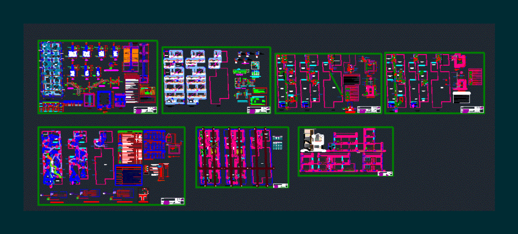 Multifamily 3 Levels DWG Detail for AutoCAD
