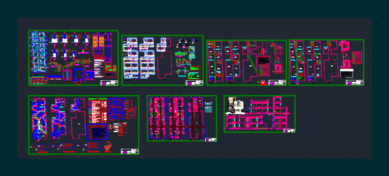 Multifamily 3 Levels DWG Detail for AutoCAD