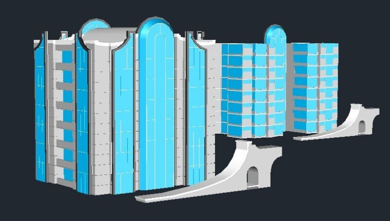 Multifamily 3D DWG Model for AutoCAD