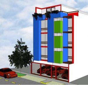 Multifamily Building 3D SKP Elevation for SketchUp • Designs CAD