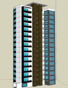 Multifamily Building 3D SKP Model for SketchUp