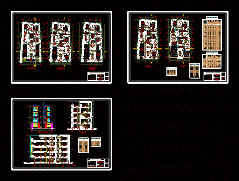 Multifamily Building 4 Levels DWG Detail for AutoCAD