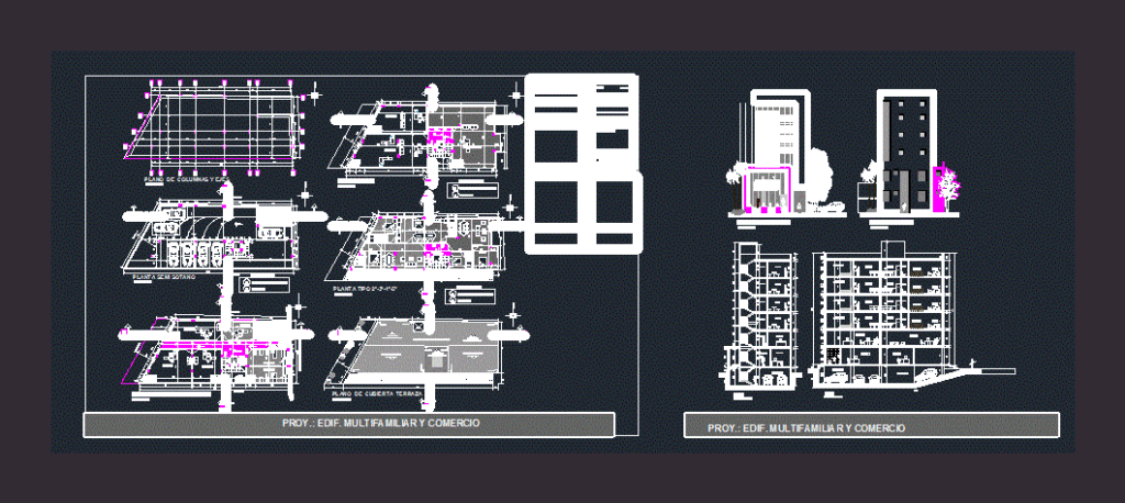 Multifamily Building And Trade DWG Block for AutoCAD