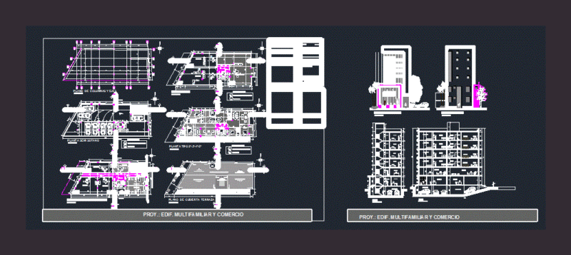 Multifamily Building And Trade DWG Block for AutoCAD