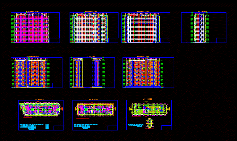 Multifamily Building DWG Block for AutoCAD