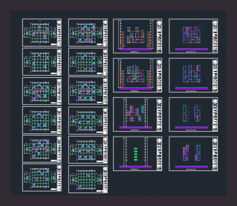 Multifamily Building DWG Block for AutoCAD