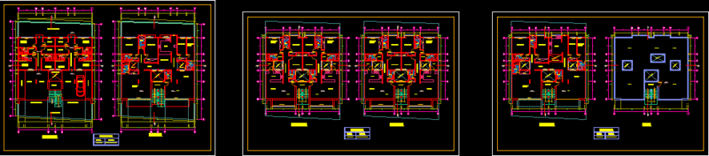 Multifamily Building DWG Block for AutoCAD