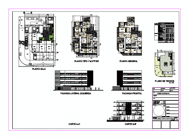 Multifamily Building DWG Block for AutoCAD