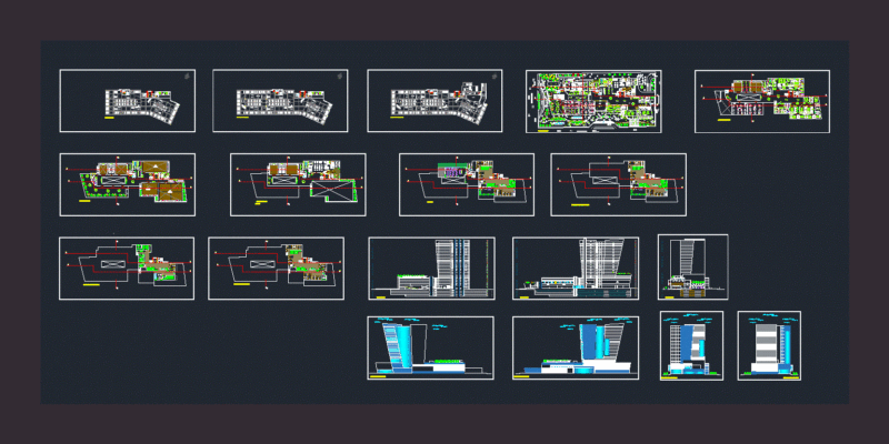 Multifamily Building DWG Block for AutoCAD