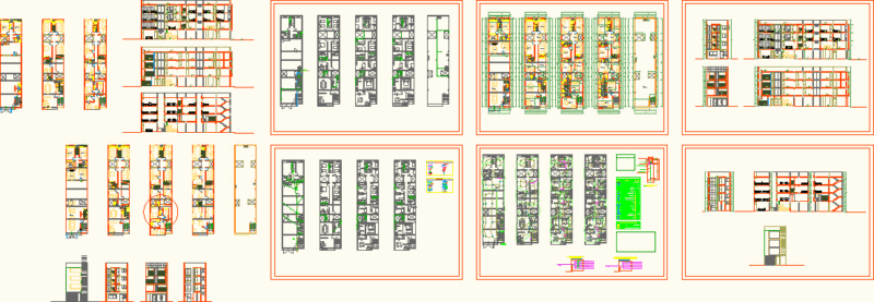 Multifamily Building DWG Block for AutoCAD
