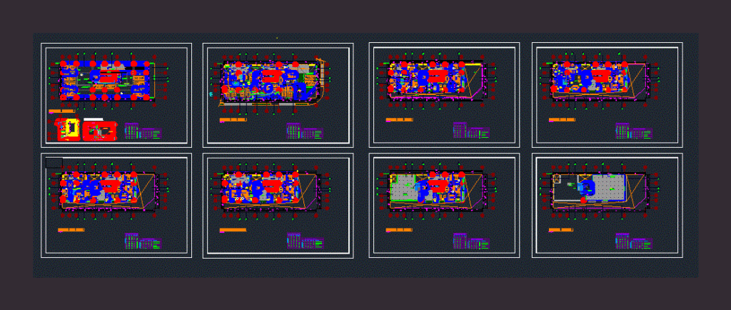 Multifamily Building DWG Block for AutoCAD