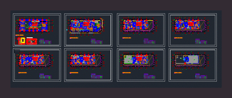 Multifamily Building DWG Block for AutoCAD