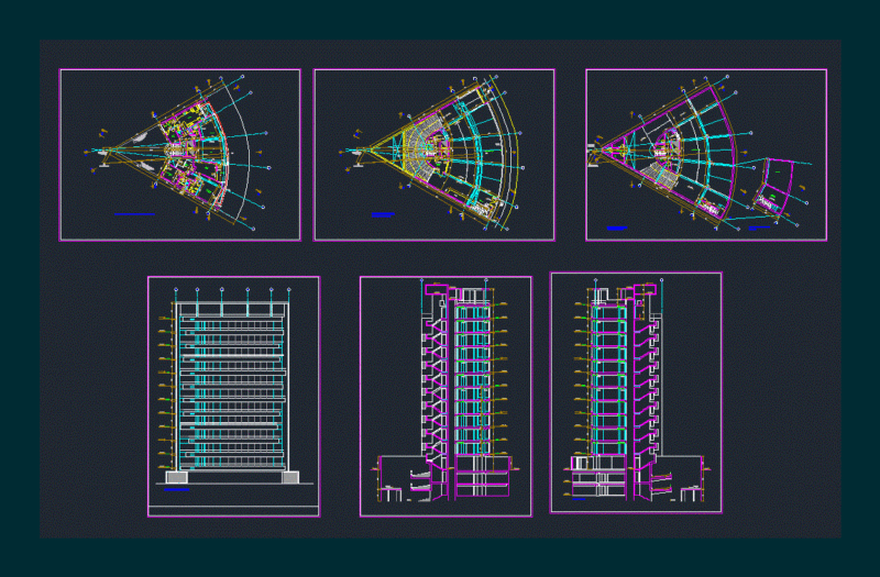 Multifamily Building DWG Block for AutoCAD