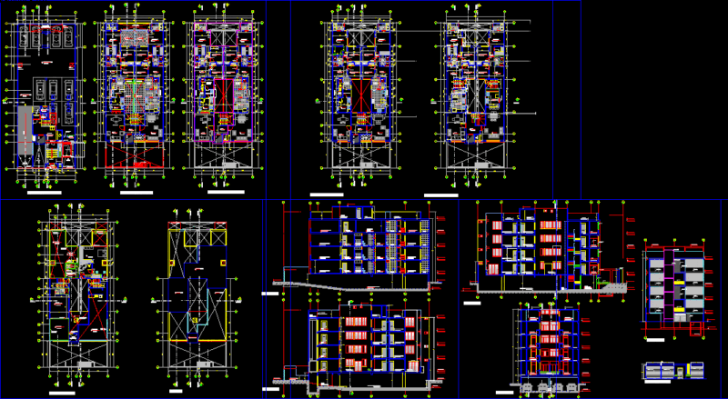 Multifamily Building DWG Block for AutoCAD