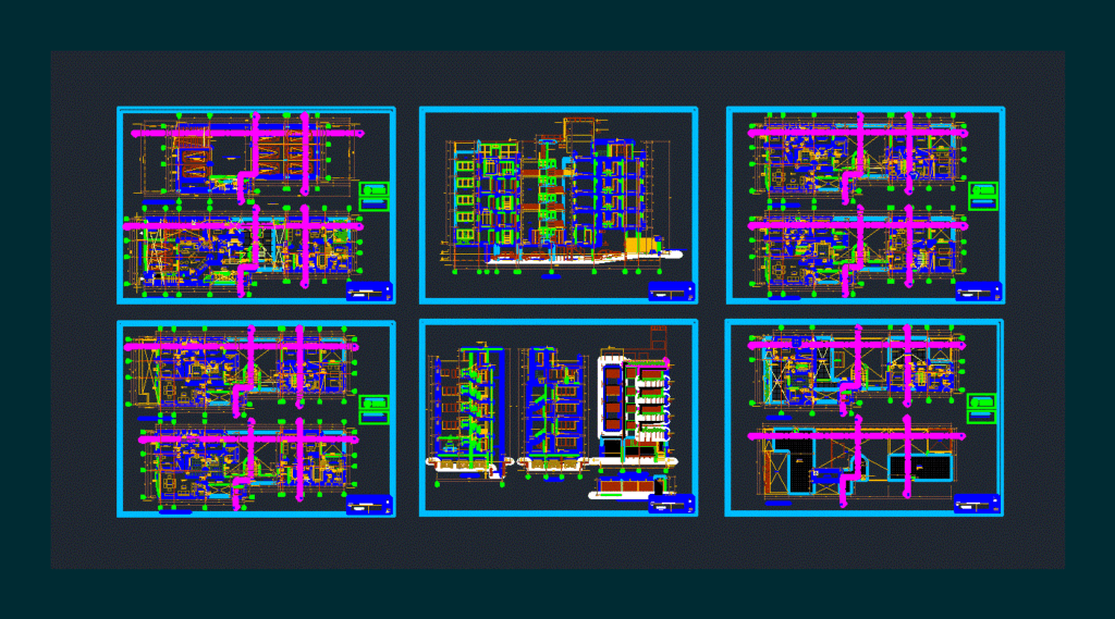 Multifamily Building DWG Plan for AutoCAD