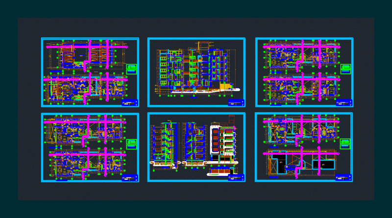 Multifamily Building DWG Plan for AutoCAD