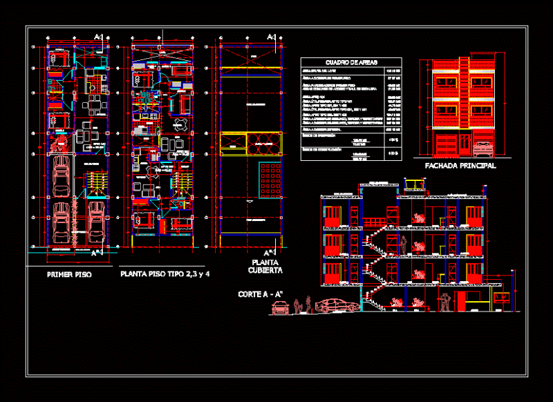 Multifamily Building DWG Plan for AutoCAD