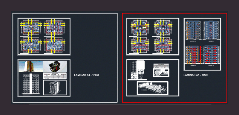 Multifamily Building DWG Plan for AutoCAD