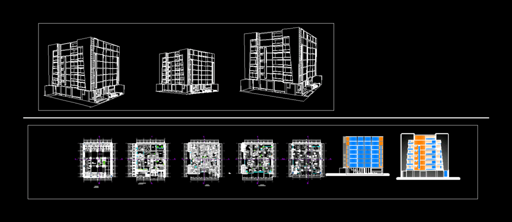 Multifamily Building DWG Plan for AutoCAD