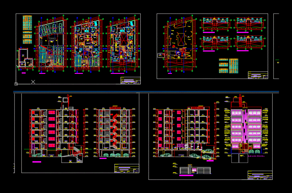 Multifamily Building DWG Section for AutoCAD